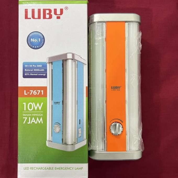 L7671 Lampu Senter Emergency Led Luby  Ready