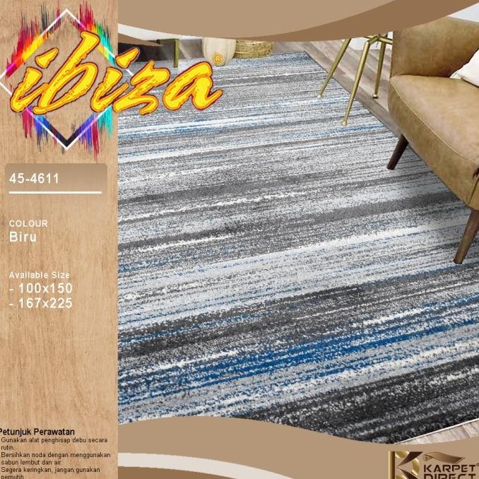[Karpet Direct] Ibiza Karpet (Biru) 167x225 cm - Kode 45-4611