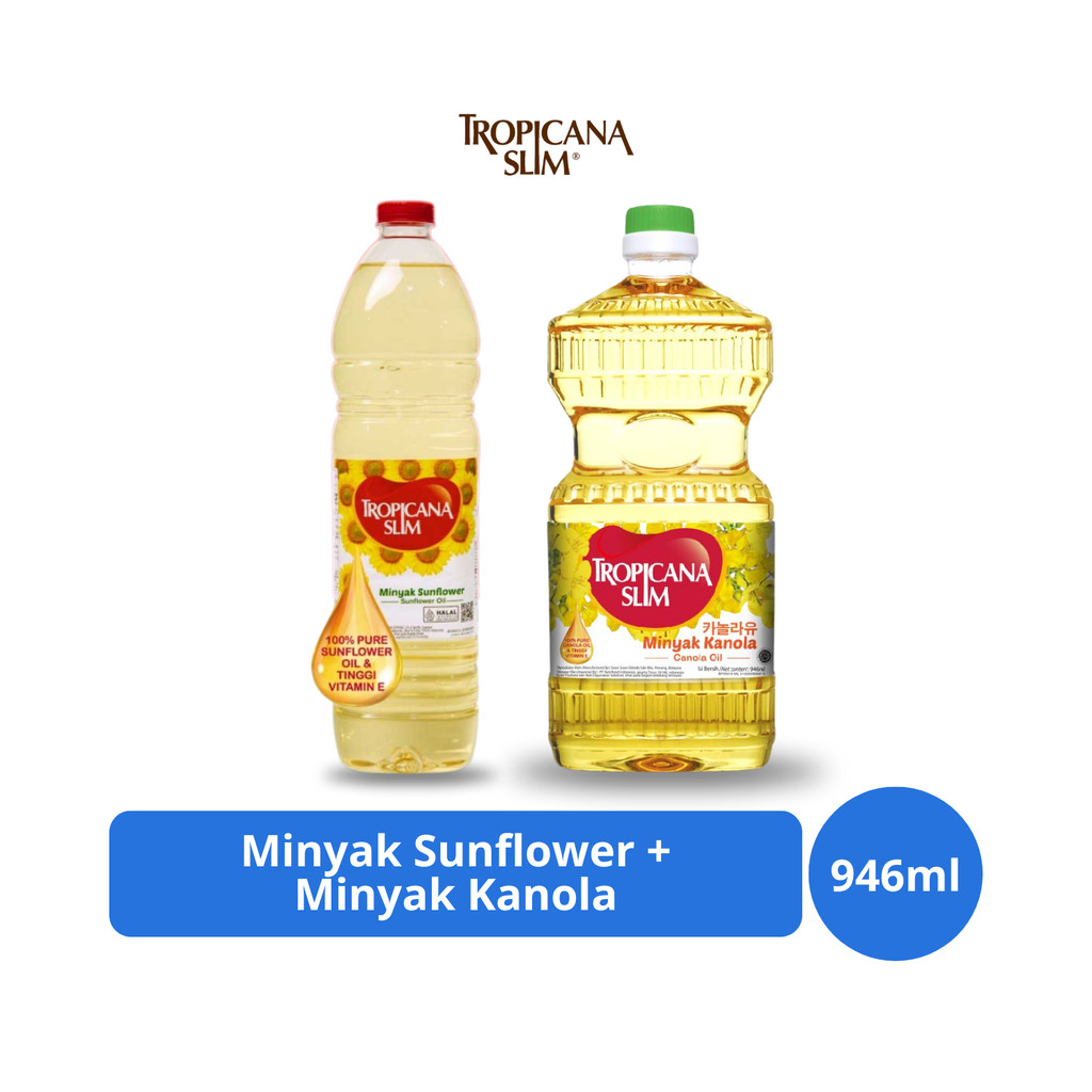 

Tropicana Slim Minyak Sunflower 946ml + Minyak Kanola 946ml