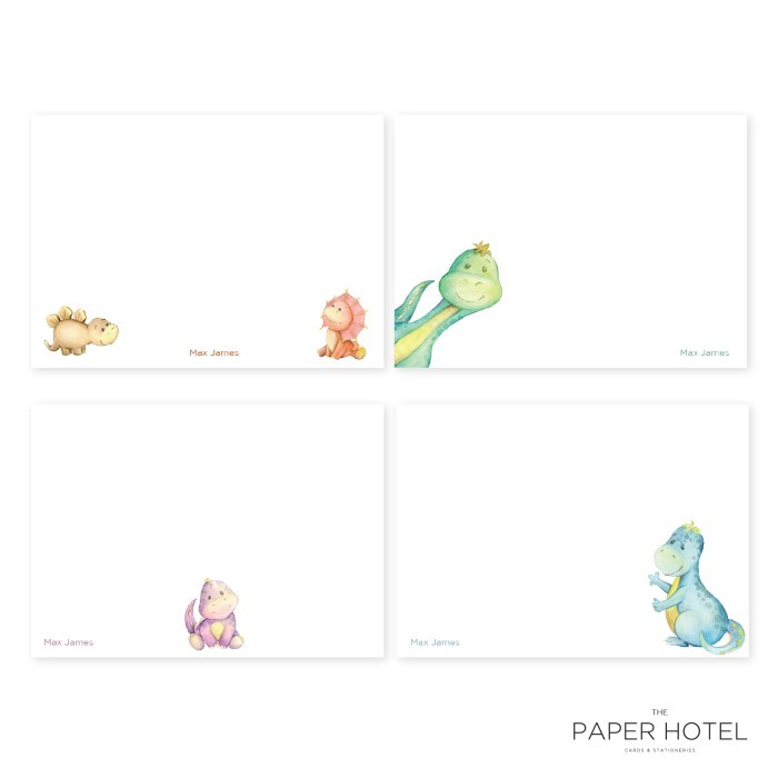 

Notecard - The Baby Dino (Personalized Initials/ Name, 16pcs)