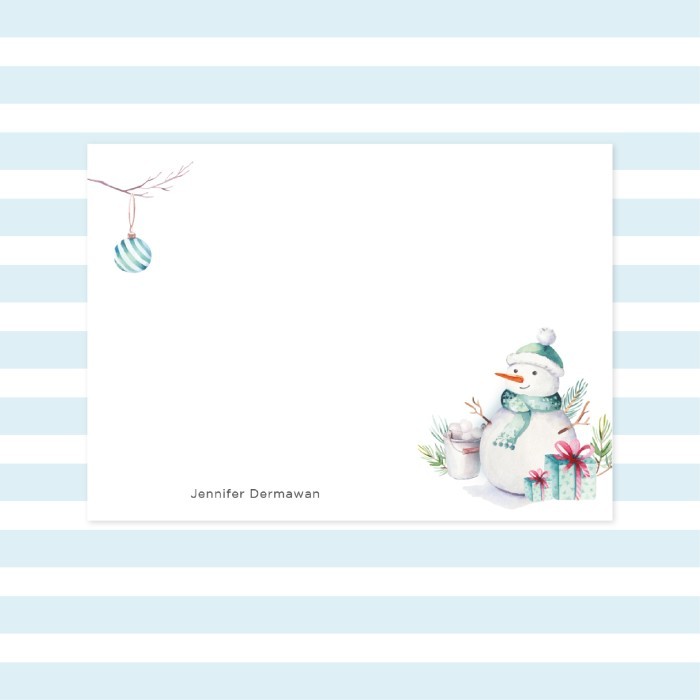

1 Sided Notecard - The Xmas Set 3 (Personalized Initials/ Name, 16pcs)