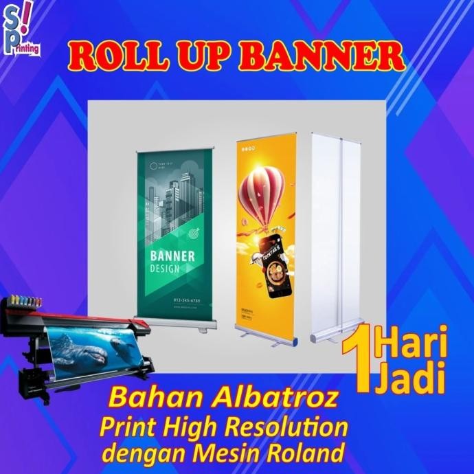 

BEBAS ONGKIR - Roll Up banner ukuran 60 x 160 cm print / cetak