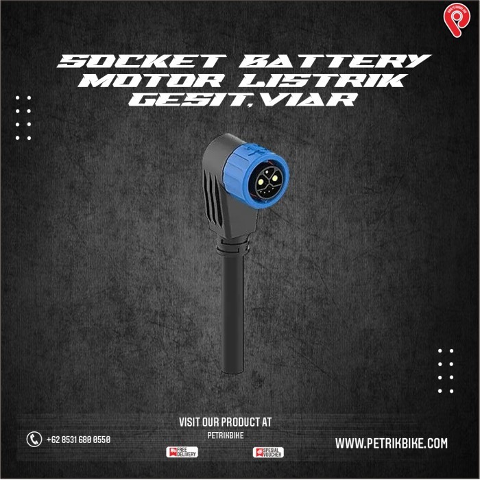 Socket Baterai Motor Listrik GESITS/VIAR