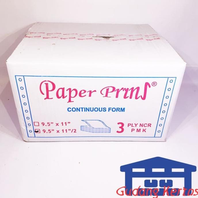 

BEBAS ONGKIR - CONTINUOUS FORM 91/2 X 11/2 3PLY PAPERPRYNS (BAGI 2)