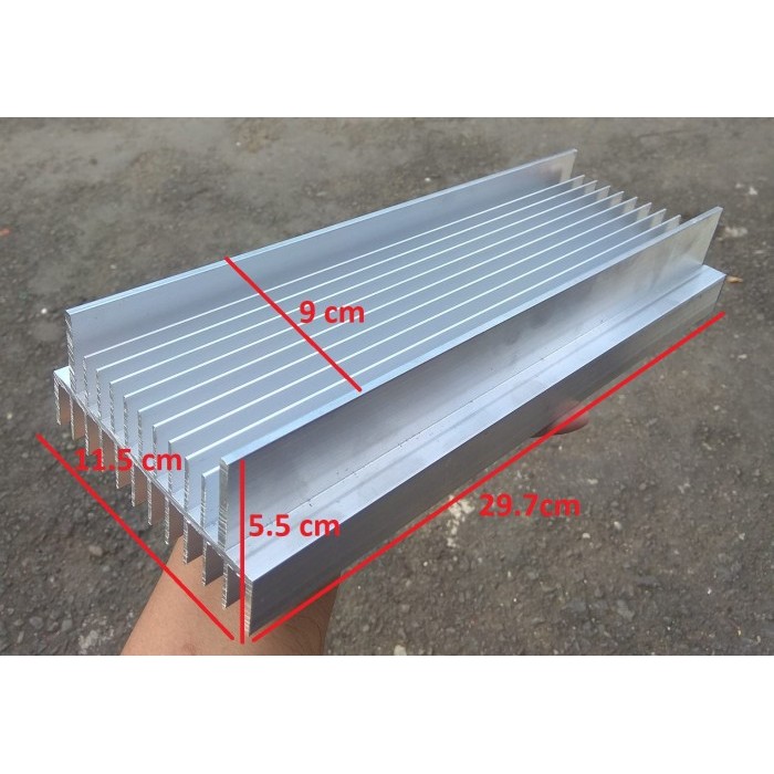 Heatsink pendingin power ampli model buildup 3U 23 Sirip 30cm
