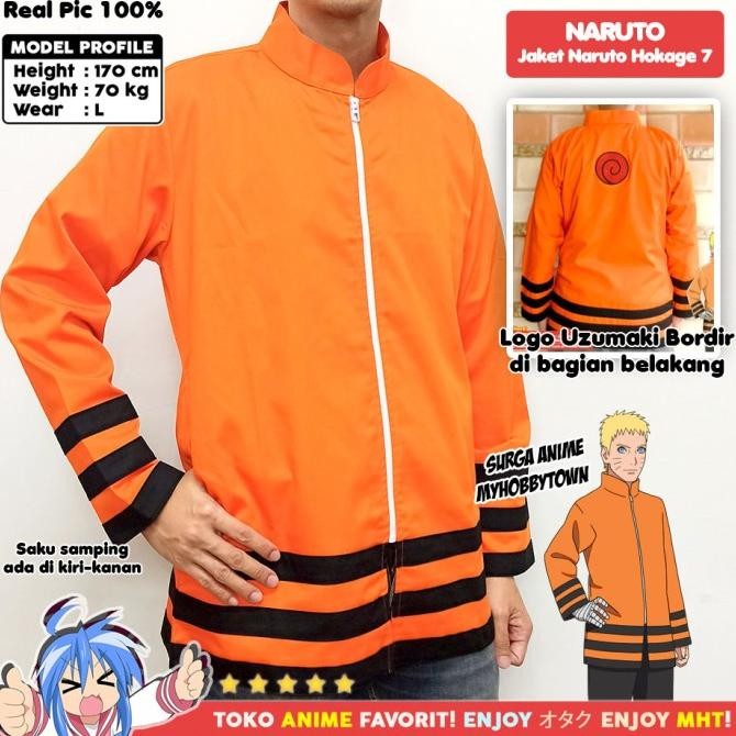 Jaket Naruto Hokage 7 - Kostum Anime Cosplay