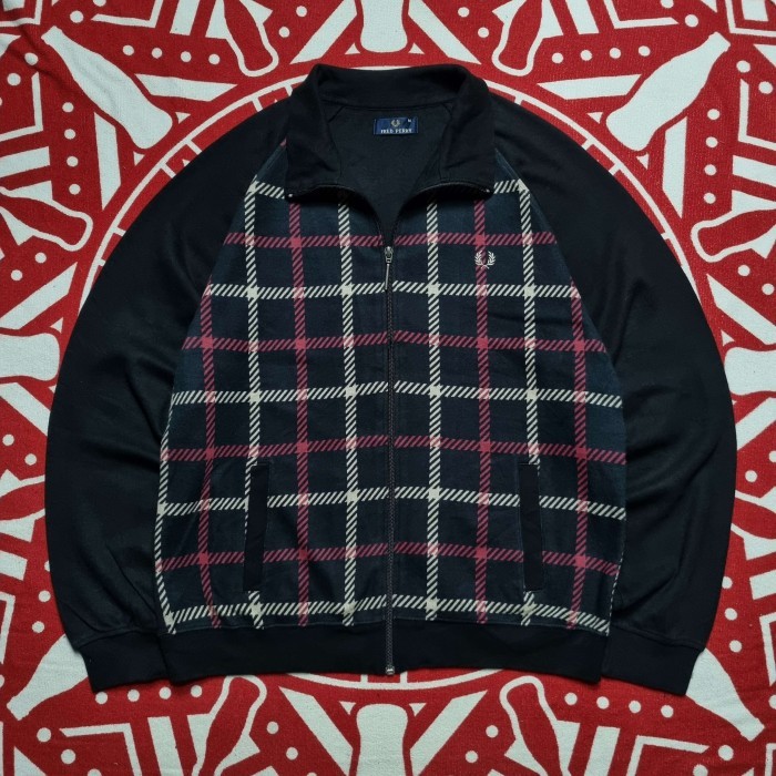 TRACTOP JAKET FRED PERRY CHEKERED BLACK