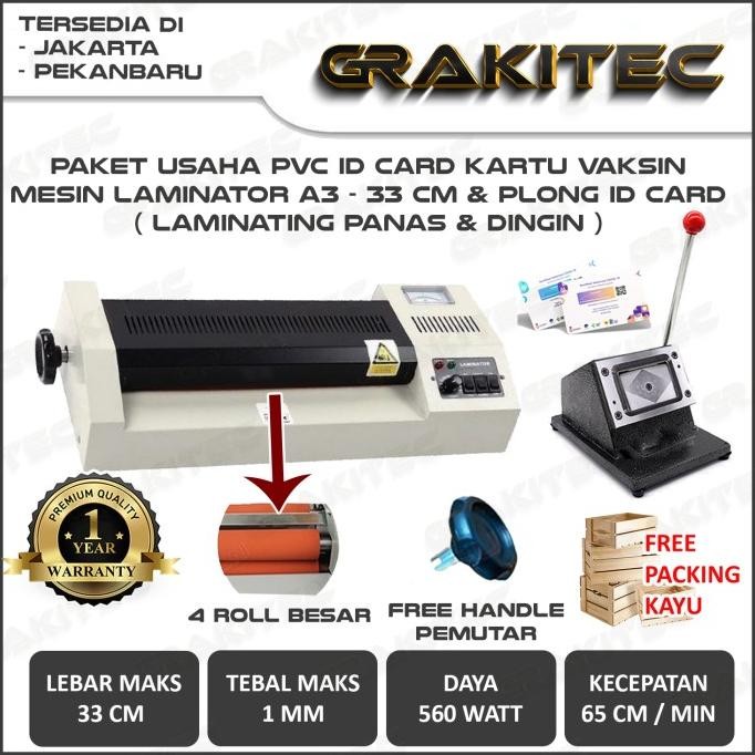 

Paket Usaha Cetak PVC ID Card Mesin Laminating, Alat Potong / Plong ID