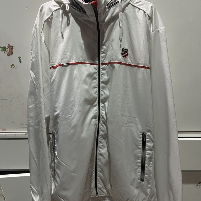JAKET K-SWIS WHITE FOR RUNNING