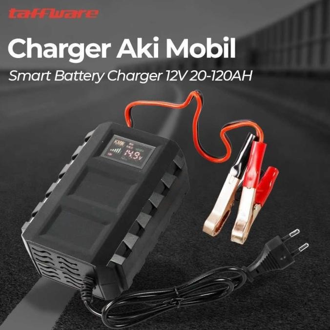 ALAT CASAN CHARGER AKI MOBIL OTOMATIS 12V 120AH 20 AMPERE FAST CHARGING LCD DIGITAL TAFFWARE 2310T