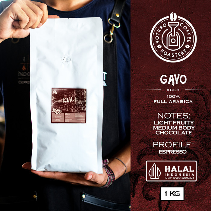 

Biji Kopi 100% Full Arabica Aceh Gayo Roasted Commercial - Espresso