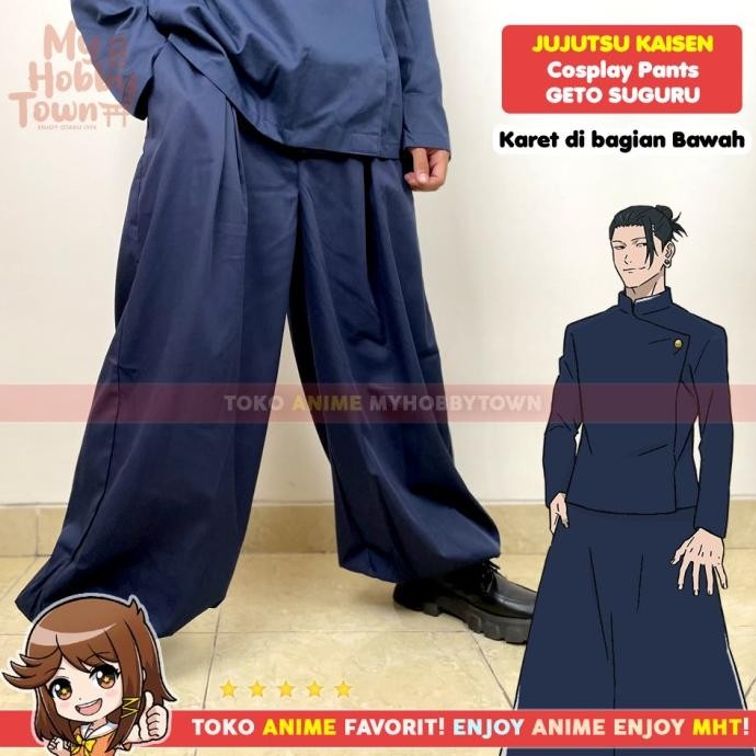 Celana Cosplay Anime Gakuran Jujutsu Kaisen Geto Suguru