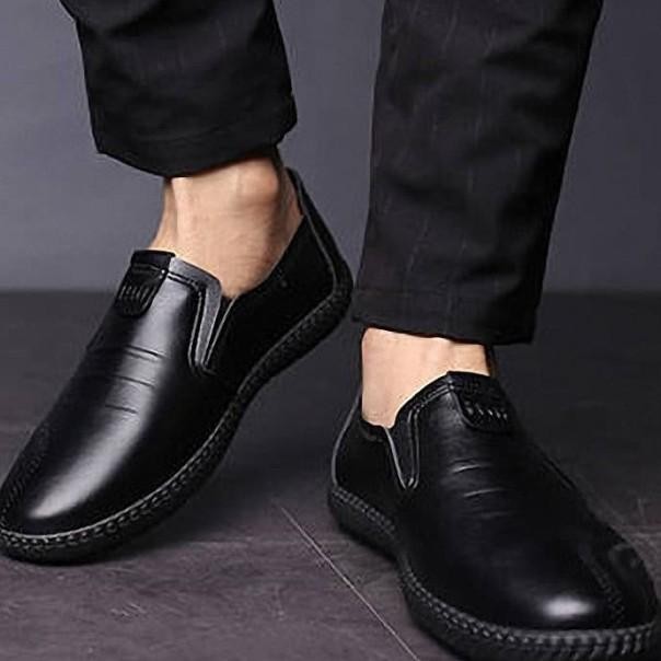 Sepatu Pria Pantofel Kantor Sepatu Kulit Sintetis Karet Anti Air Mc403
