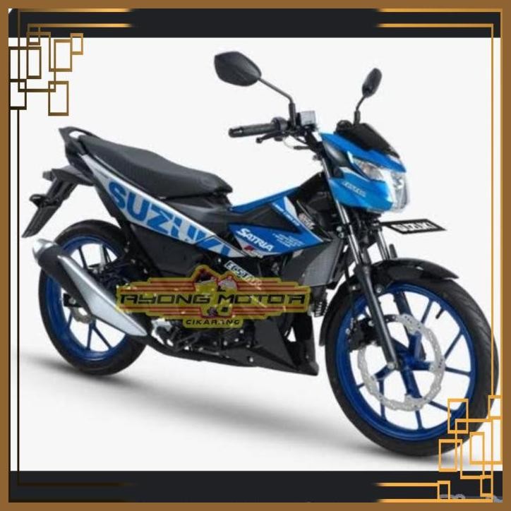 [AMC] STRIPING SUZUKI SATRIA FU FI 2022/2023 SILVER BIRU ORIGINAL
