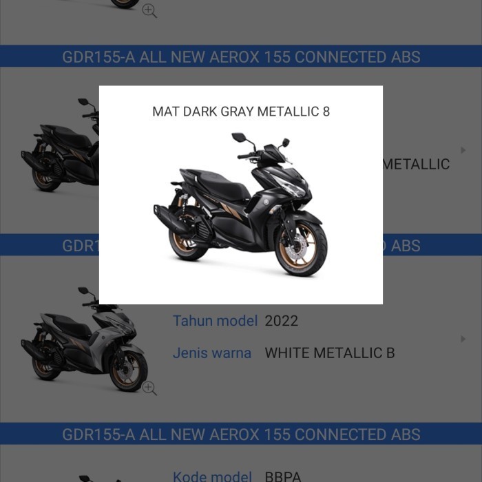 DUDUKAN SPION KIRI, DUDUKAN HANDEL KIRI NEW AEROX155, LEXI LX155 YAMAHA B65-H2911-00