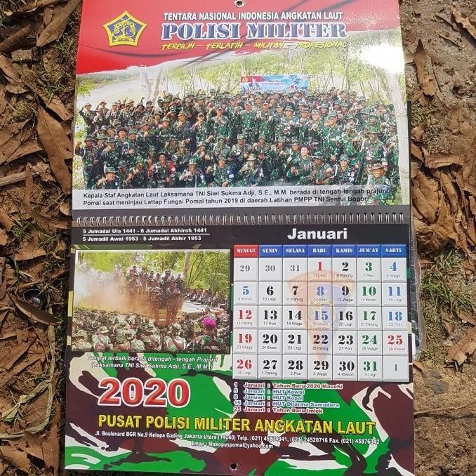 

Kalender Dinding Polisi Militer Angkatan Laut Tahun 2020 Kualitas Premium
