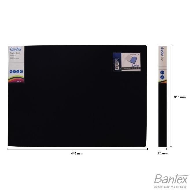 

BANTEX DISPLAY BOOK / CLEAR HOLDER A3 LANDSCAPE 20 SHEET 3164 HITAM (PCS) 2410T