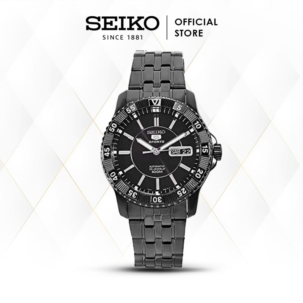 Jam Tangan Pria Seiko 5 Sports SNZJ29  SNZJ29K1 Automatic Black Original