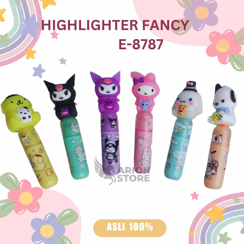 

[ARION STORE] HIGHLIGHTER BONEKA SANRIO CINNAMOROLL E-8787 / STABILO LUCU / PENANDA WARNA [PCS]