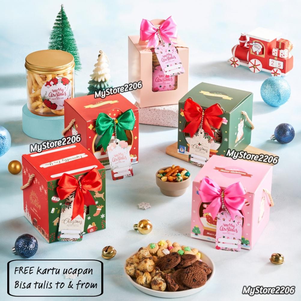 

Ready Hampers Parcel Natal Premium Cookies Kue Kering Choco Chips, Gem Rose, Soes Chocolate 1 Jar 600Ml Murah