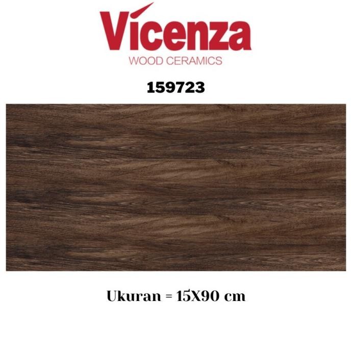 Granite Tile Vicenza Granit Lantai Motif Parket Kayu 15x90 Wood Mix B H24C