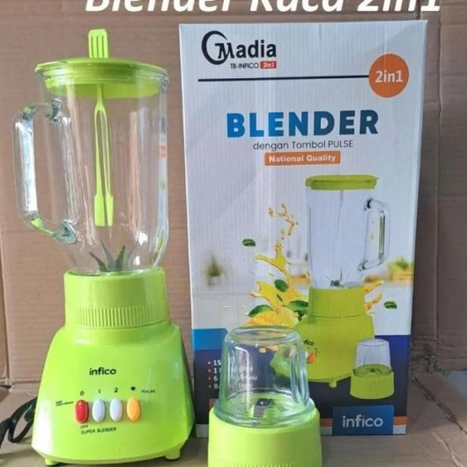 INFICO MADIA T8 BLENDER 2 IN 1 DRY MILL KACA MIXER PELUMAT 2410T