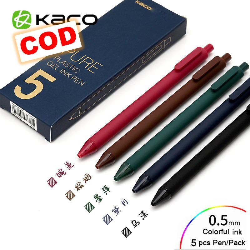 

Pulpen Warna Gel Pena Tinta Berkualitas 0.5mm 5 PCS Alat Tulis Kantor Sekolah