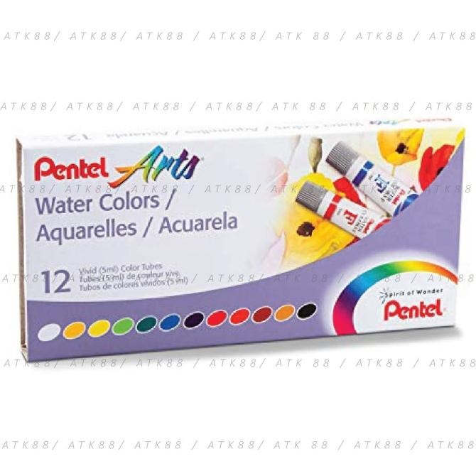 

Cat Air Pentel Arts 12 Water Colours (Wfrs-12) Original Dan Terpercaya