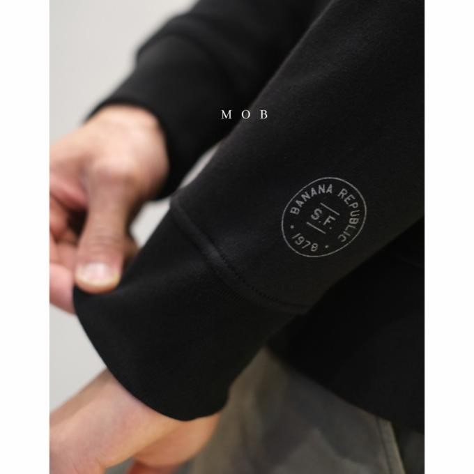 Hoodie Banana Republic Monogram Logo Black Original Kode 1256