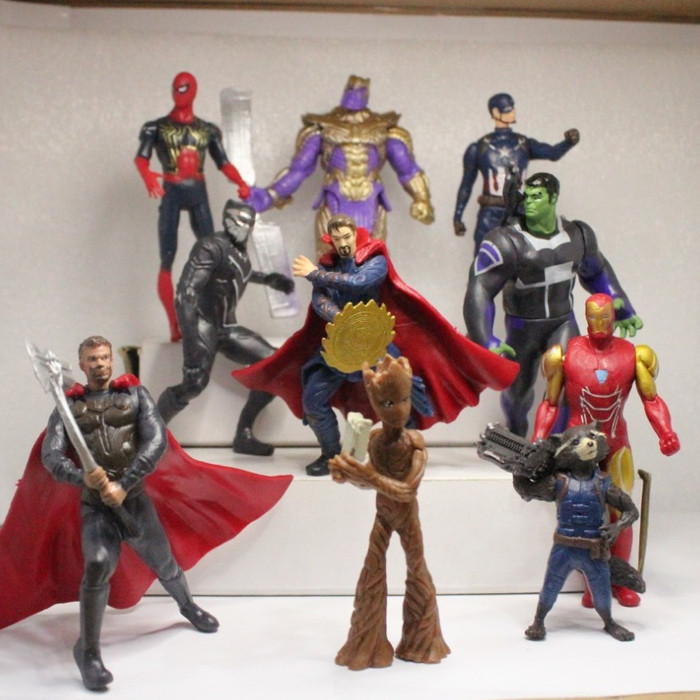 Action Figure Set Avengers End Game Karakter Marvel Thanos Thor (01E)