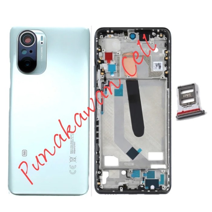 HOUSING- CASING + KESIANG FULLSET POCO F3 - BACKDOOR + BEZZEL FRAME ALCD POCO F3 - SIMTRAY - RING