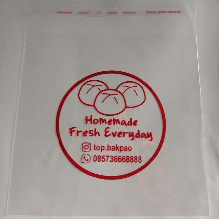 

Sablon Plastik OPP Seal Roti/Donat Ukuran 15 x 15 CM