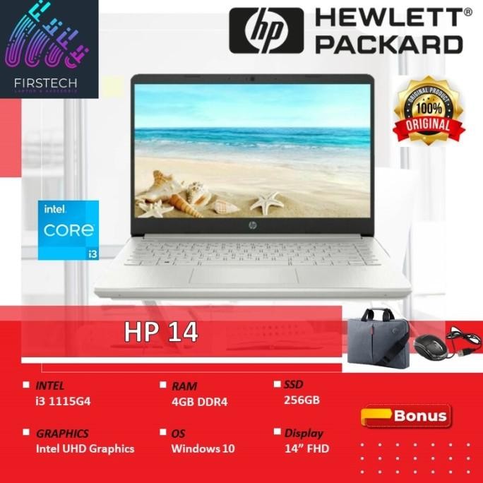 Laptop Hp 14 I3 1115G4 4Gb 256Ssd W10 14.0Fhd Diskon Pekan Ini
