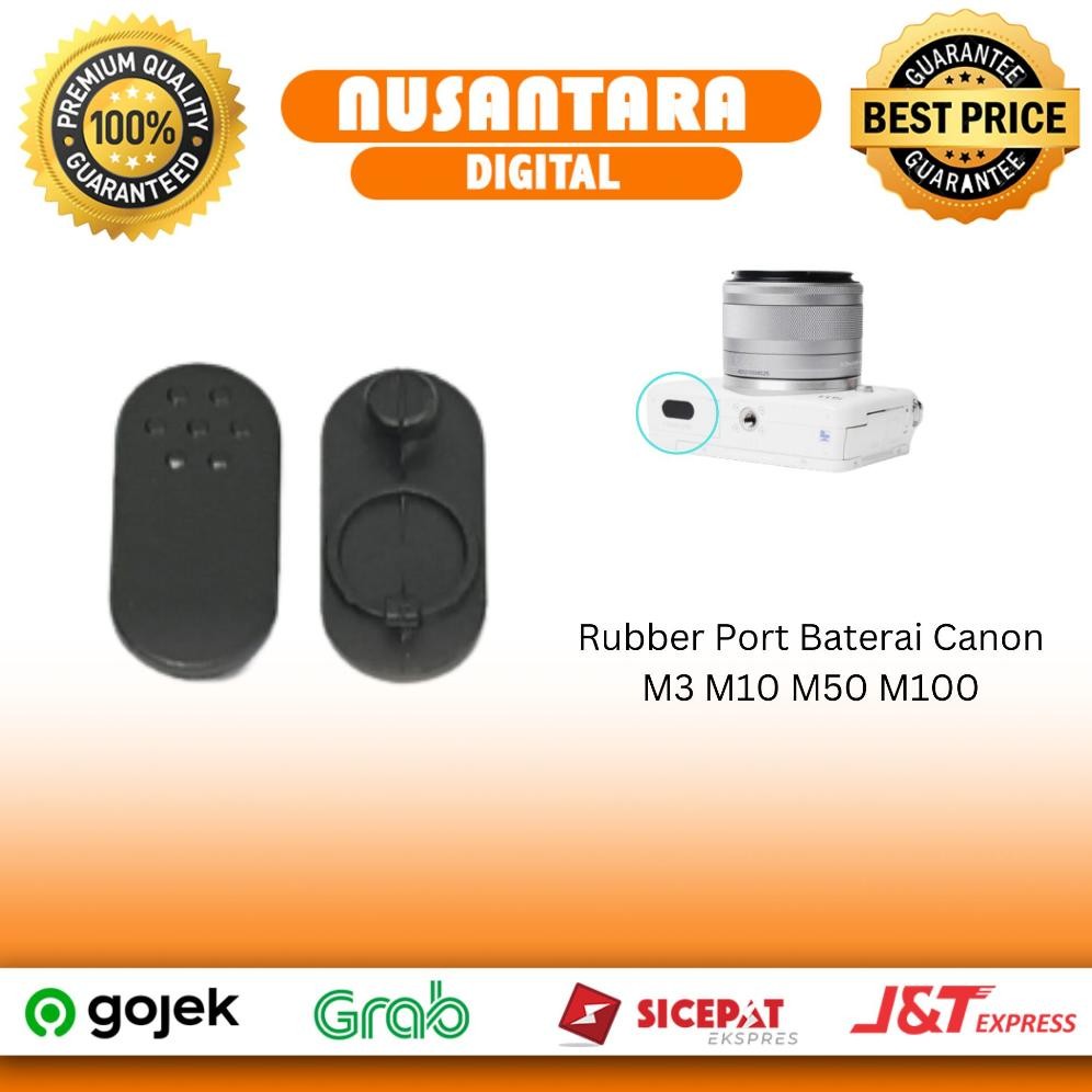 fgk-24 Port Rubber Karet Tutup Battery Baterai Canon EOS-M M3 M6 Mark II M10 M100 M200 M50 Mark II O