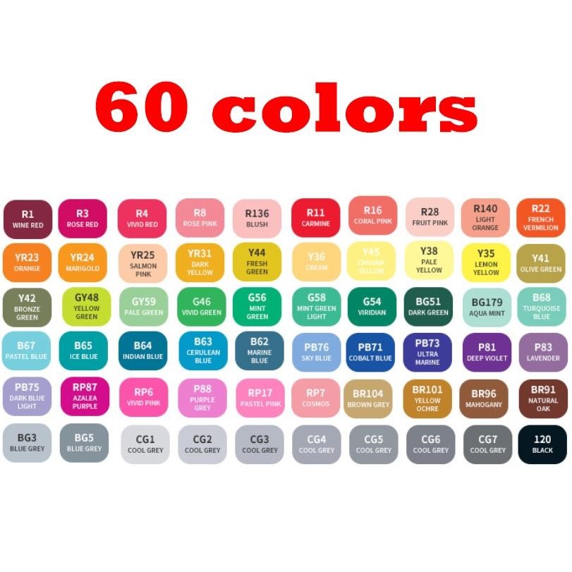

sa-324 TouchFive 168/120/80/60/48 Warna Sketsa Spidol Umum General Marker Set Animation Markers Original