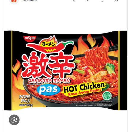 

Mie Nissin Gekikara Ramen Extra Hot Chicken Ayam Ekstra Pedas Porsi Pas