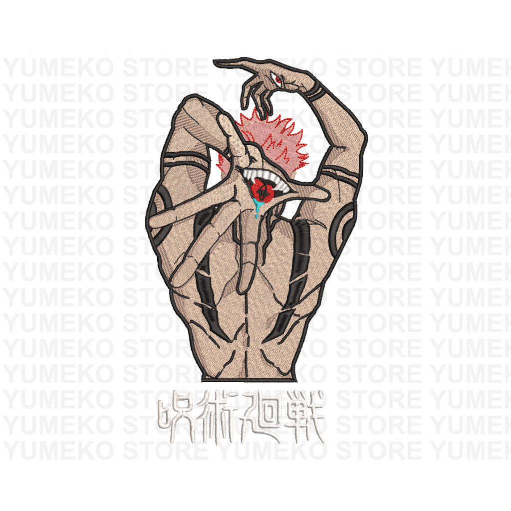 Kaos Bordir Anime - Sukuna | Jujutsu Kaisen
