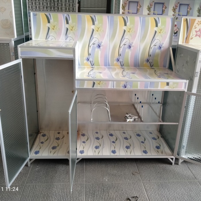 Rak Kompor Magic Com 3 Pintu Bawah Keramik/Rak Kompor Undak