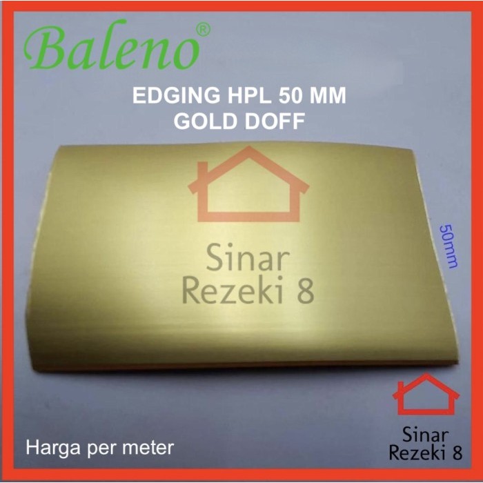 Laci - Edging Hpl Gold 50 Mm / Emas Pinggiran Meja Kayu Woodgrain Taco Pvc