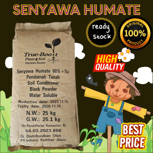 Asam Humat ( 25 Kg ) 85 % . Pembenah Tanah / Asam Humate / Humic Acid Terlaris