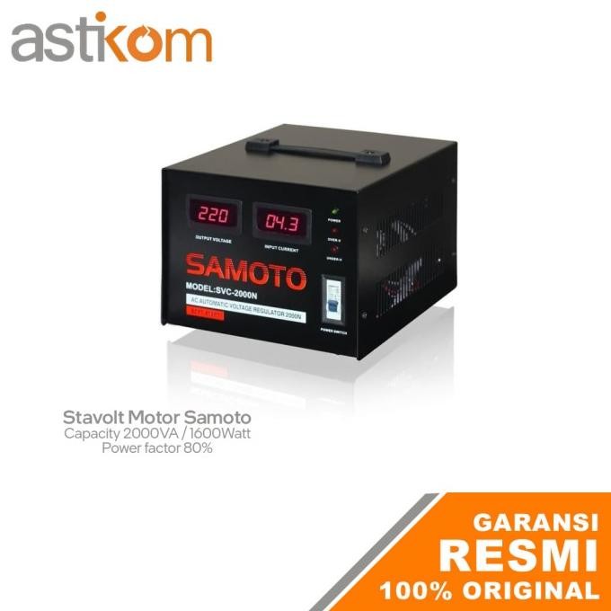 STAVOLT MOTOR SAMOTO 2000VA STABILIZER SAMOTO 2000 VA DIGITAL ORIGINAL DAN TERPERCAYA