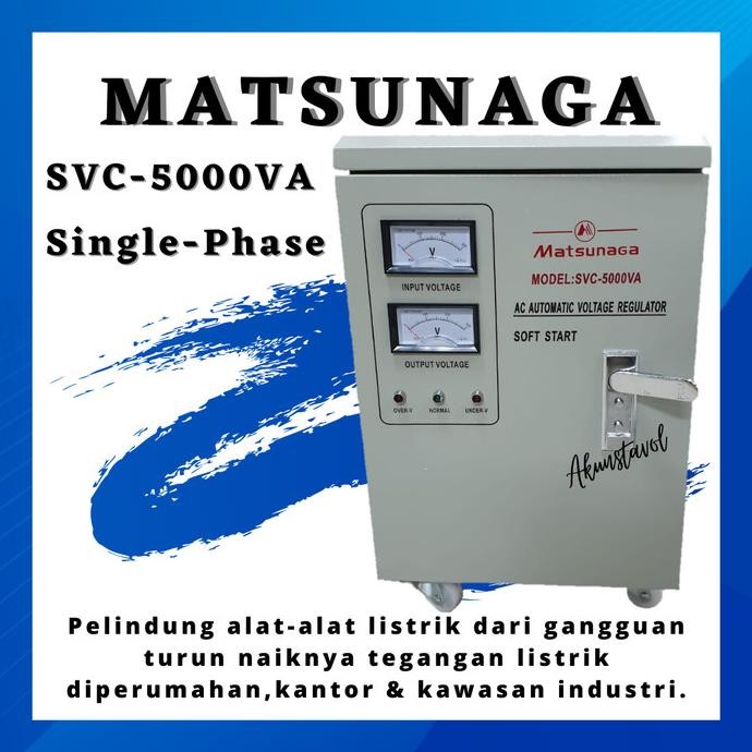 STAVOLT MATSUNAGA SVC-5000VA - STABILIZER LISTRIK MATSUNAGA 5000 WATT ORIGINAL DAN TERPERCAYA