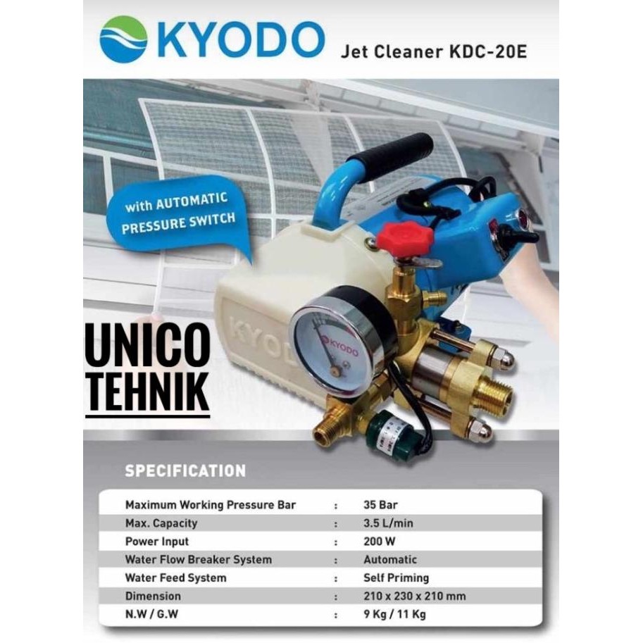 Mesin Cuci Ac Jet Cleaner Kyodo Kdc 20E Otomatis / Alat Steam Ac Kyodo