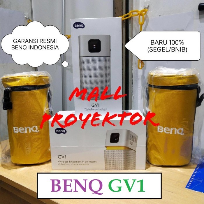 anyar@ Mini Wireless Projector BenQ GV1 Portable Bluetooth Speaker USB-C HDMI