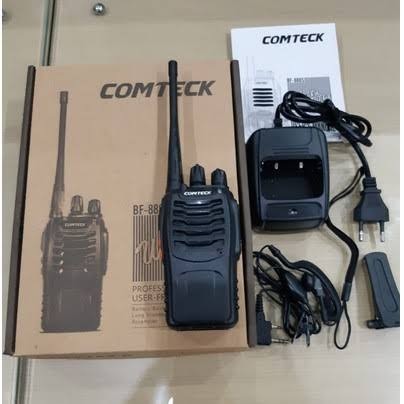 Paket 3 Unit Ht Walkie Talkie Comteck Bf 888S Terkoneksi Siap Pakai