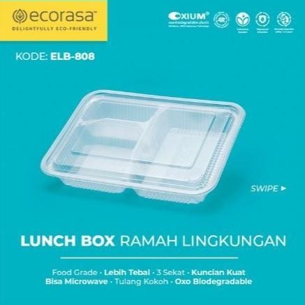 TERLARIS 20 PCS CONTAINER THINWALL LUNCH BOX ECORASA KOTAK MAKAN OXIUM ELB-808