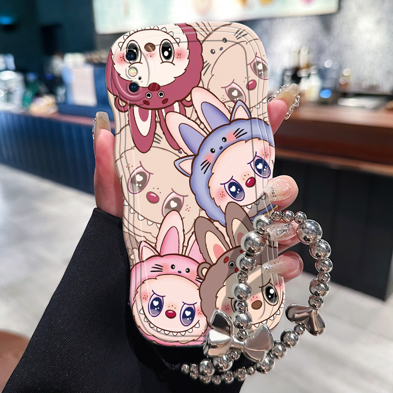 Casing Hp Untuk iPhone X XS Max Xr Case Casing rantai Kasing HP Kesing pola monster kecil bergigi ta