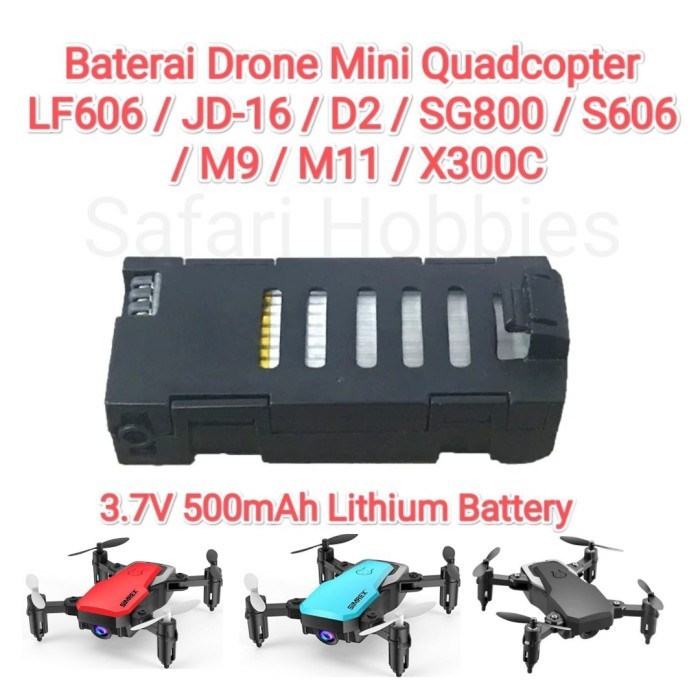 adastok Baterai Drone LF606 3.7V 500mAh Lithium Battery