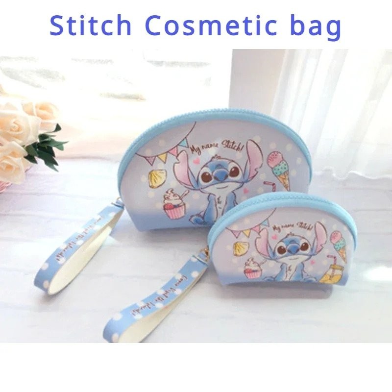 

2pcs Disney Kawaii Anime Cosmetic Bag Cute Stitch Pooh Bear Chip 'n' Dale Suitability Outdoors BeEasy To Carry about Girls Gifts F9LD