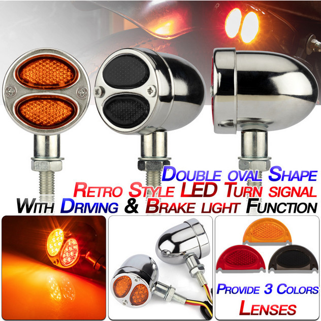 Lampu Sein Motor Custom HELLO LED Double Frame Kawasaki W175 Benelli